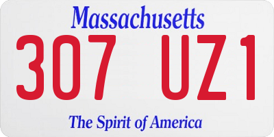 MA license plate 307UZ1