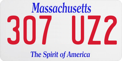 MA license plate 307UZ2