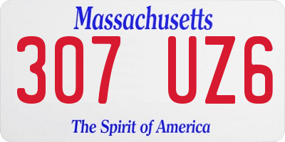 MA license plate 307UZ6