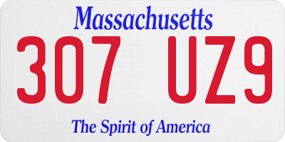 MA license plate 307UZ9