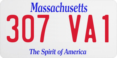 MA license plate 307VA1