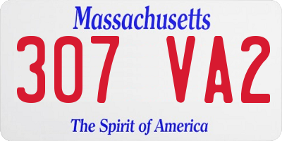 MA license plate 307VA2