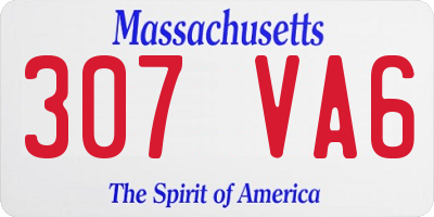 MA license plate 307VA6