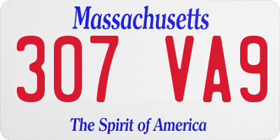 MA license plate 307VA9