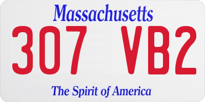 MA license plate 307VB2