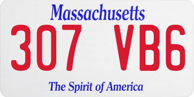 MA license plate 307VB6