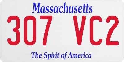 MA license plate 307VC2