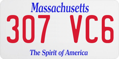 MA license plate 307VC6