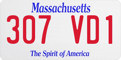 MA license plate 307VD1