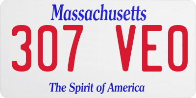 MA license plate 307VE0