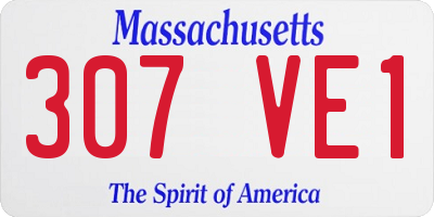 MA license plate 307VE1