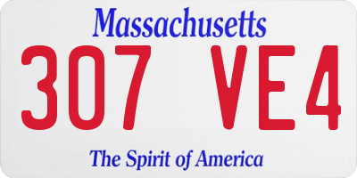 MA license plate 307VE4