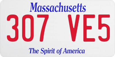 MA license plate 307VE5