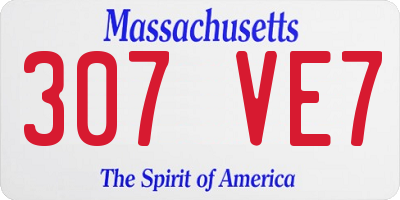 MA license plate 307VE7