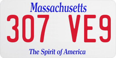MA license plate 307VE9