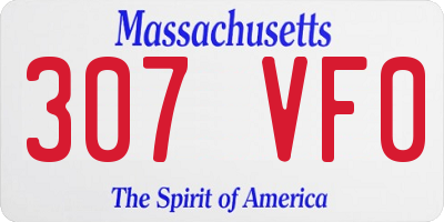 MA license plate 307VF0