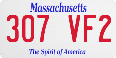 MA license plate 307VF2