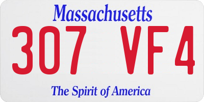 MA license plate 307VF4