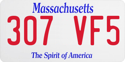 MA license plate 307VF5