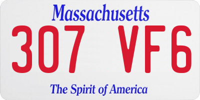 MA license plate 307VF6