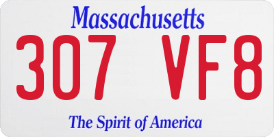 MA license plate 307VF8