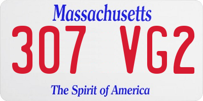 MA license plate 307VG2