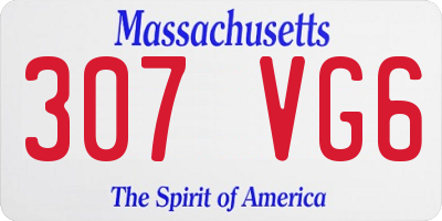 MA license plate 307VG6
