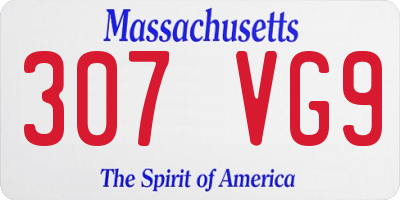 MA license plate 307VG9