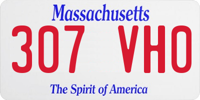 MA license plate 307VH0