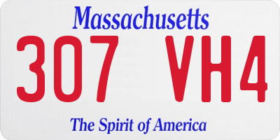 MA license plate 307VH4