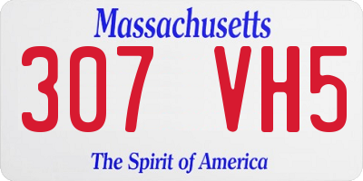 MA license plate 307VH5