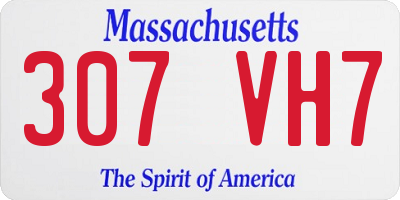MA license plate 307VH7
