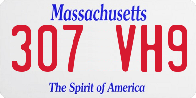 MA license plate 307VH9