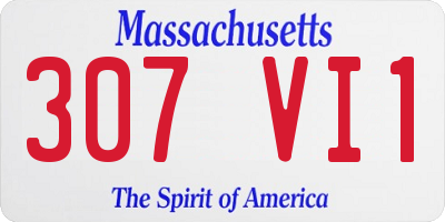 MA license plate 307VI1