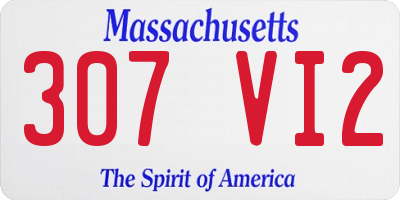 MA license plate 307VI2