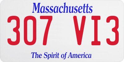 MA license plate 307VI3