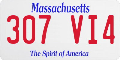 MA license plate 307VI4