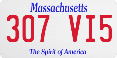 MA license plate 307VI5