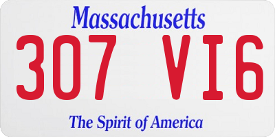 MA license plate 307VI6