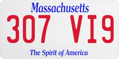 MA license plate 307VI9