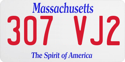 MA license plate 307VJ2