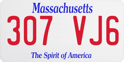 MA license plate 307VJ6
