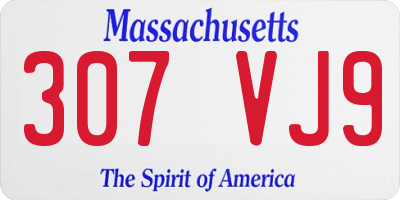 MA license plate 307VJ9