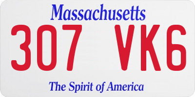 MA license plate 307VK6