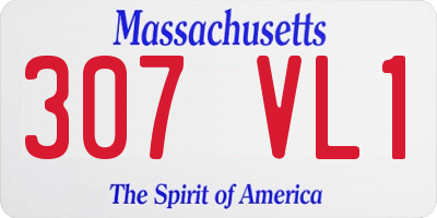 MA license plate 307VL1