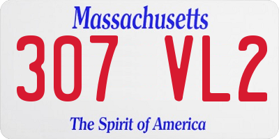 MA license plate 307VL2