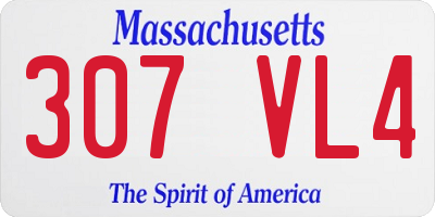 MA license plate 307VL4
