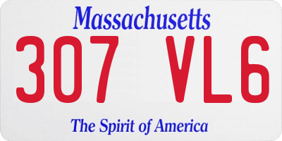 MA license plate 307VL6