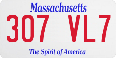 MA license plate 307VL7