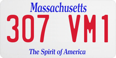 MA license plate 307VM1